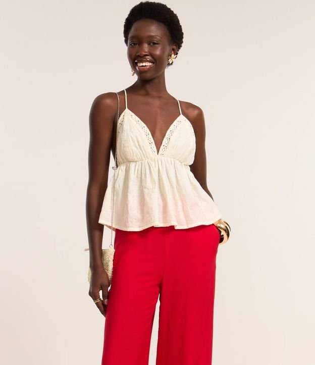 Pantalón Wide Leg Sastrería con Cintura Alta y Cremallera Lateral 2