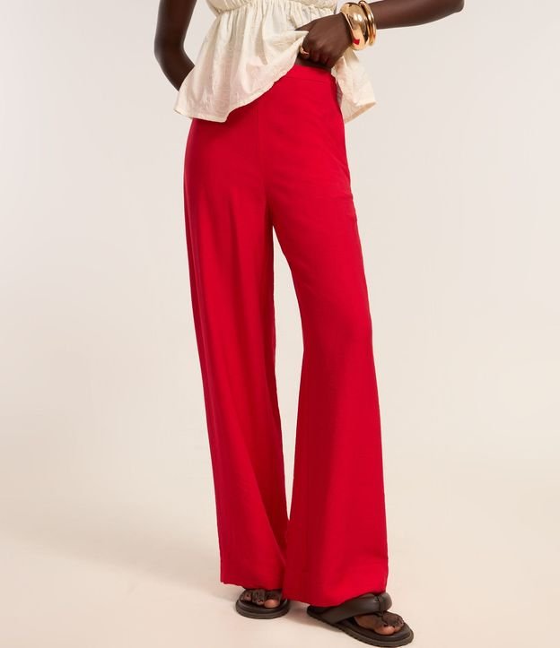 Pantalón Wide Leg Sastrería con Cintura Alta y Cremallera Lateral 3