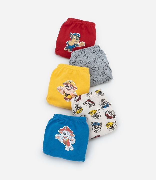 Kit 05 Calzoncillos Slip infantiles con Estampa Paw Patrol - Talle 2 a 6 años 3