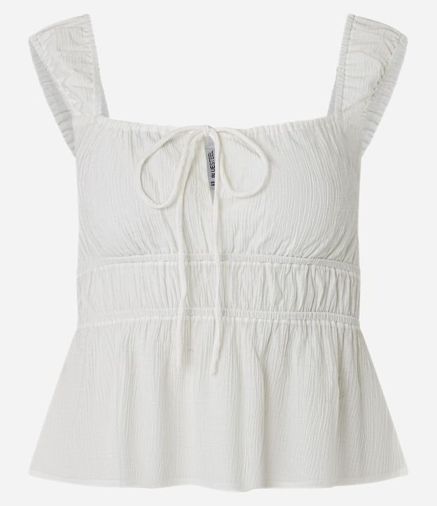 Blusa Texturizada con Lazo y Volado 7