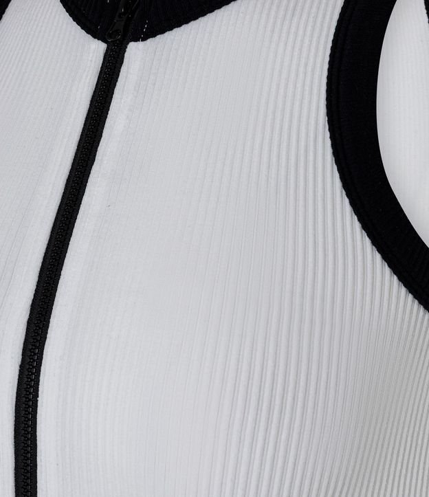 Musculosa Seamless con Cremallera y Viés Contraste 8
