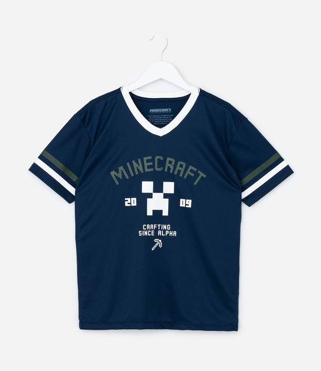 Remera Deportiva Infantil con Estampa Minecraft - Talle 5 a 14 años