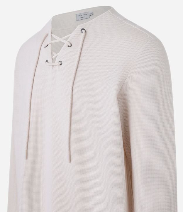 Bata Comfort Texturizado con Cuello V y Lazo 7