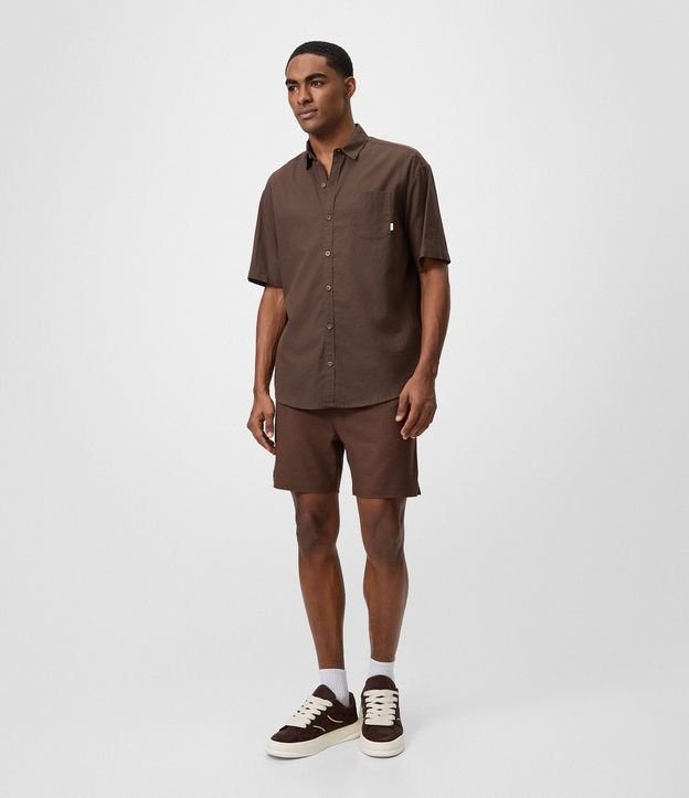Camisa Relaxed en Cáñamo con Bolsillo 7