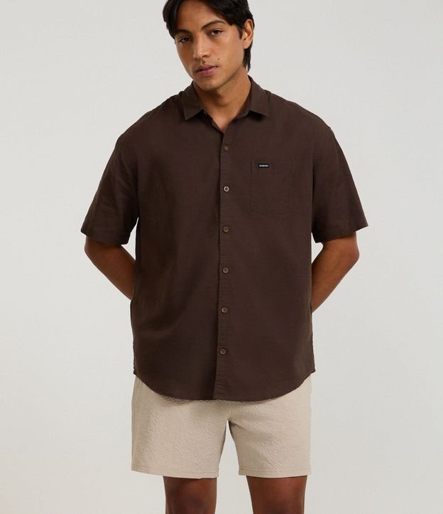Camisa Relaxed en Cáñamo con Bolsillo