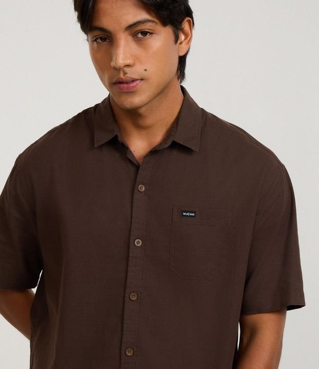Camisa Relaxed en Cáñamo con Bolsillo 7