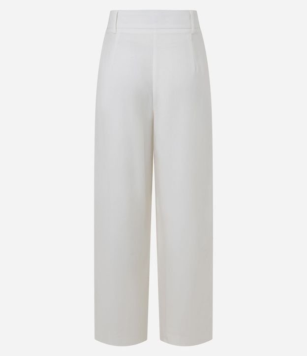 Pantalón Wide Leg Cintura Alta en Crepé con Cintura Sastre 2
