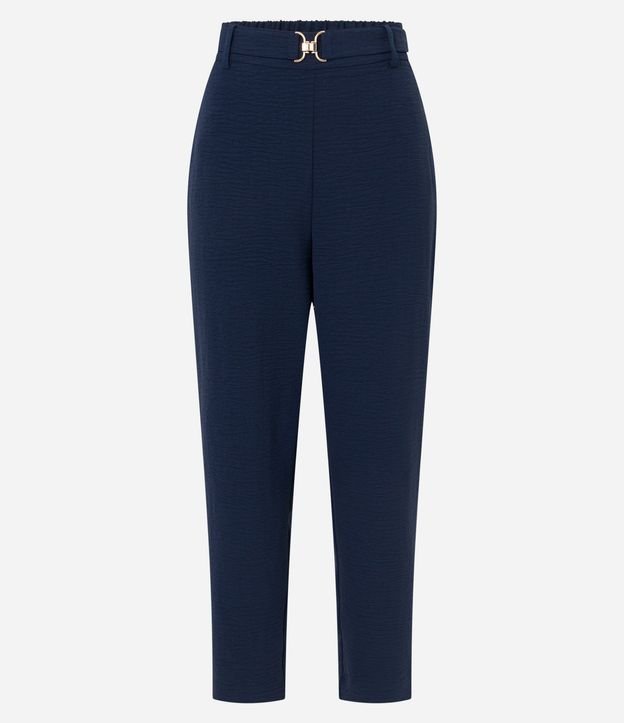 Pantalón Carrot Cintura Alta en Airflow con Hebillas Metalizadas 5