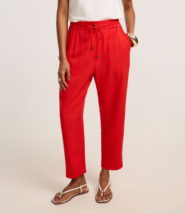 Pantalón Fluido con Cintura Elástica y Lazo 3
