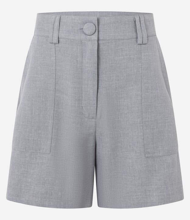 Short Sastrer Cintura Alta en Crepé con Doble Trabillas