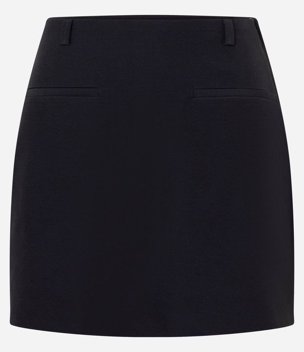 Short Pollera Sastre con Trabillas y Bolsillos Falsos