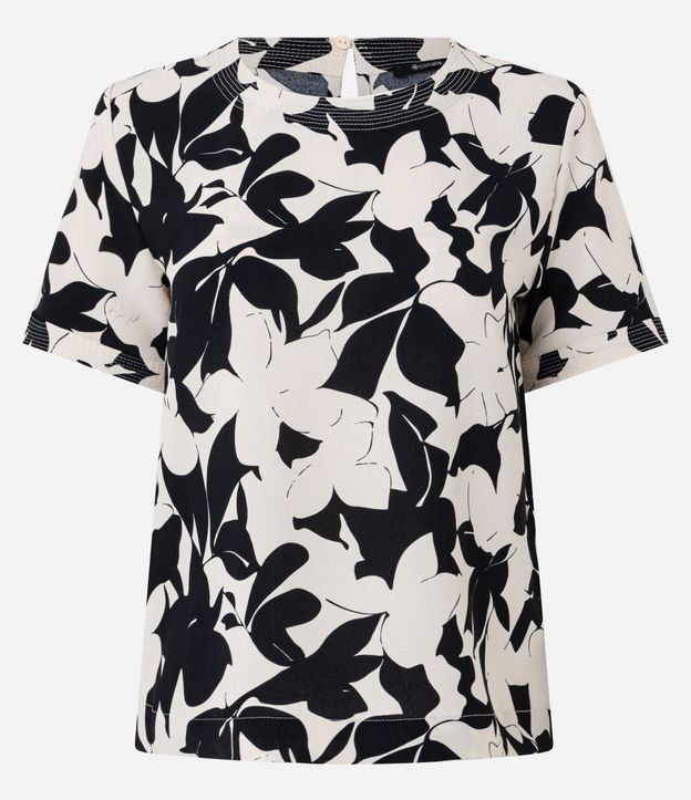 Blusa Manga corta con Estampado Floral 5