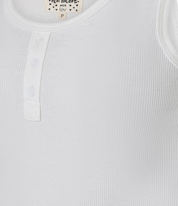Pijama Short Doll en Rib con Short de Cuadros Vichy 5