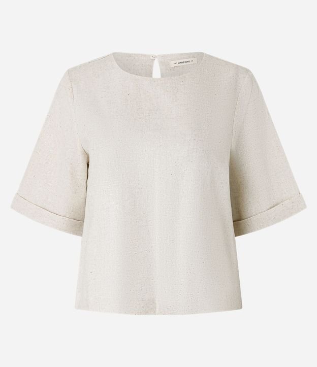 Blusa en Viscolino con Manga Dobrada 5