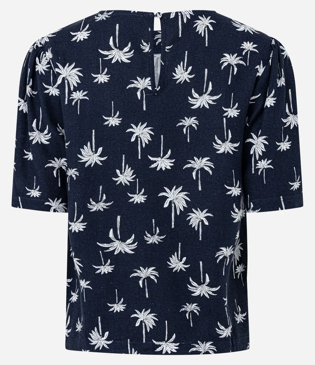 Blusa en Viscolino con Estampa Palmeras 8