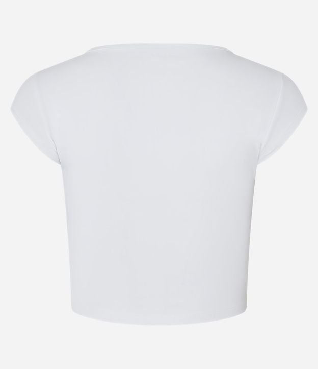 Remera Cropped Deportiva en Microfibra con Estampa Lettering 5
