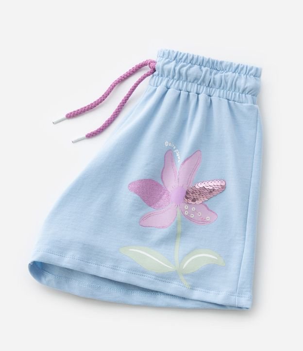 Short Infantil con Bordado Flores en Lentejuelas - Talle 5 a 14 años 5