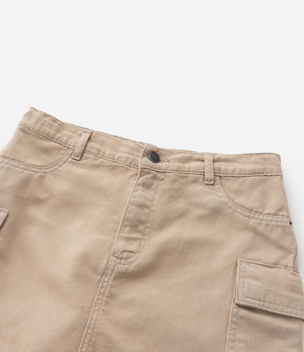 Short Pollera Infantil en Jeans con Cintura Ajustable y Bolsillo Cargo - Talle 5 A 14 años 6