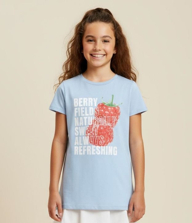 Remera Infantil con Estampa Fruta - Talle 5 a 14 años