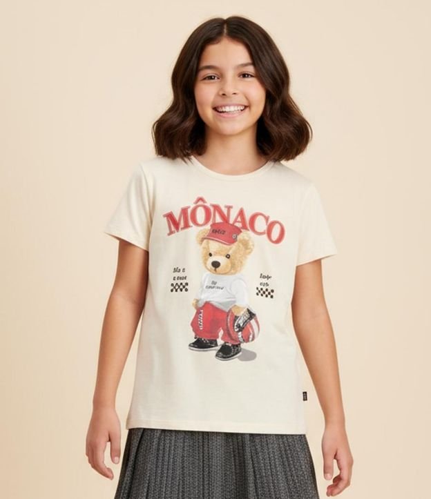 Remera Infantil con Estampa Osito Piloto - Talle 5 a 14 años