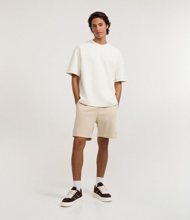 Bermuda Slim en Algodón con Felpa y Bolsillos