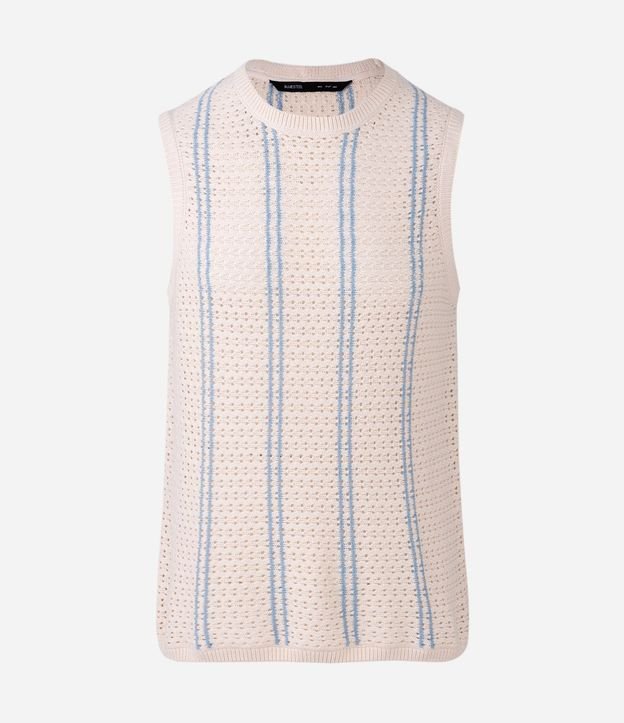 Musculosa en Punto con Estampado Rayada 6