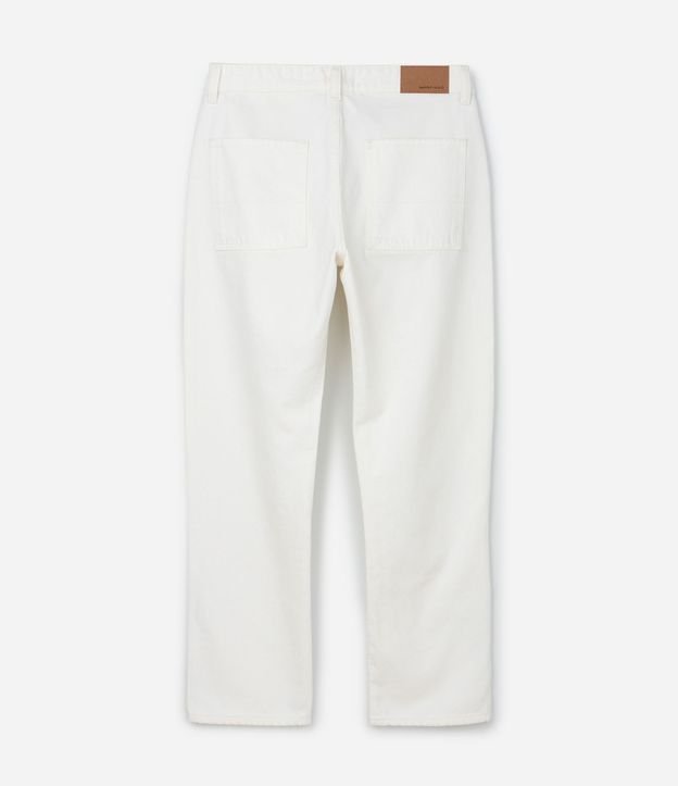 Pantalón Recto en Sarga con Etiqueta Aplicada 6