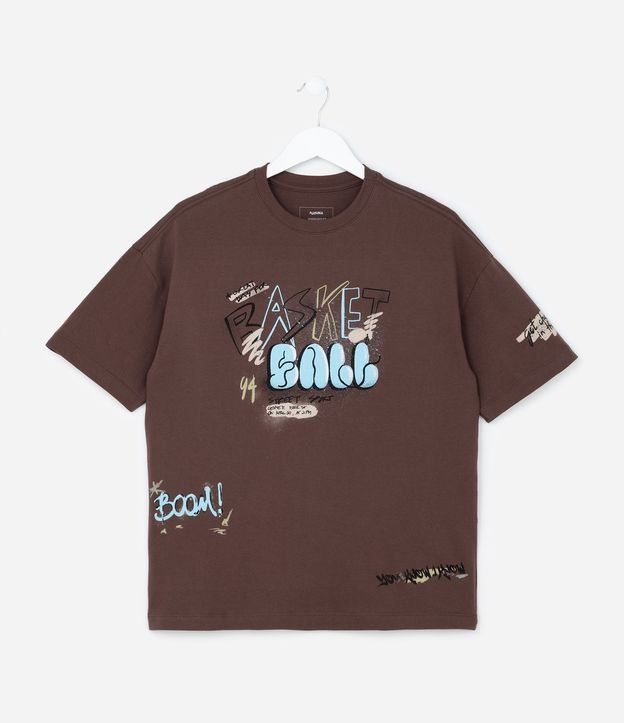 Remera Infantil con Letras Grafiteadas- Talle 5 a 14  Anos 2