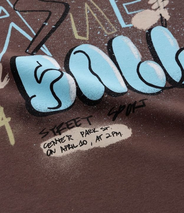 Remera Infantil con Letras Grafiteadas- Talle 5 a 14  Anos 7
