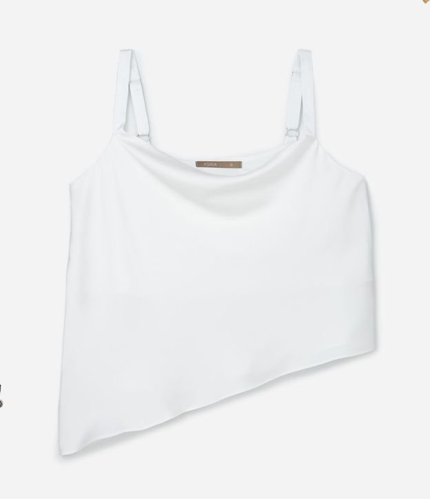 Blusa Satinada con Escote Degagê y Bajo Irregular Curve & Plus Size
