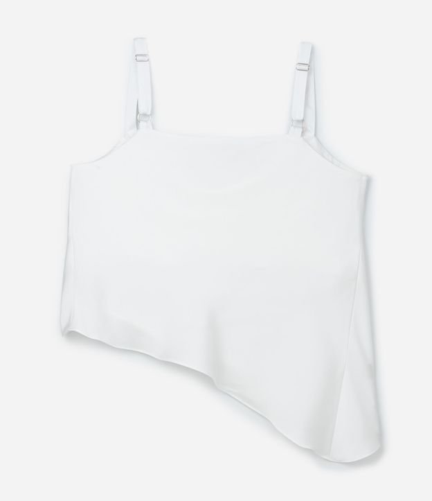 Blusa Satinada con Escote Degagê y Bajo Irregular Curve & Plus Size 6