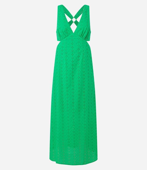 Vestido Midi con Frente Única y Tiras en X en la Espalda con Adornos 7