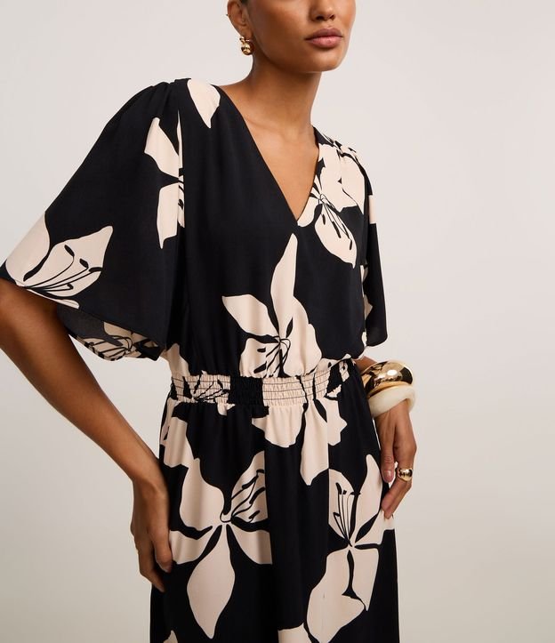 Vestido Evasê Midi en Airflow con Estampa Follaje 4