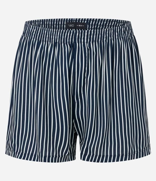 Pijama Corto en Algodón y Viscosa con Rayas 7