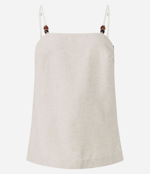 Blusa en Viscolino con Adorno en el Bretel Ajustable 6