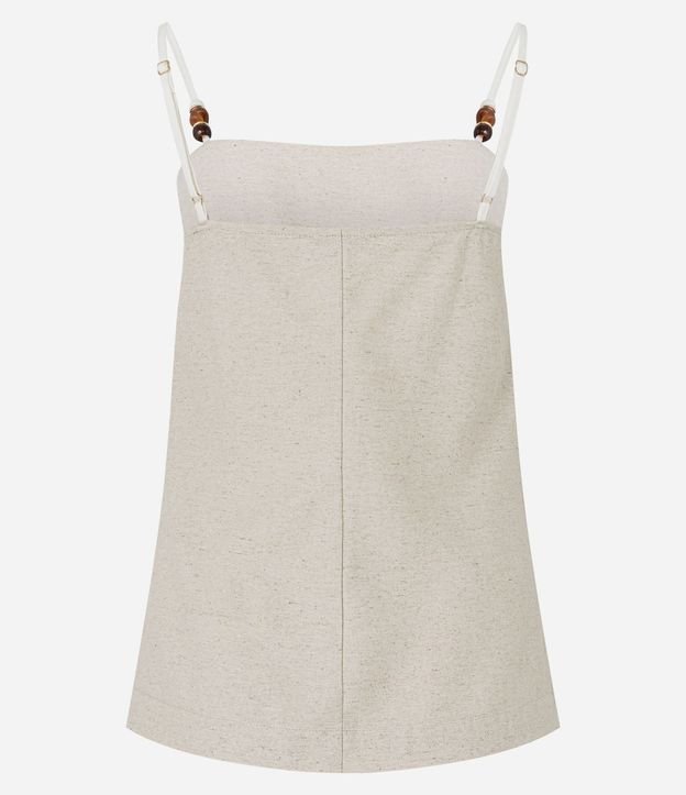 Blusa en Viscolino con Adorno en el Bretel Ajustable 7