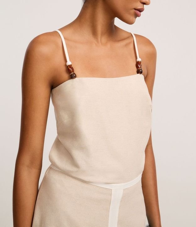 Blusa en Viscolino con Adorno en el Bretel Ajustable 5
