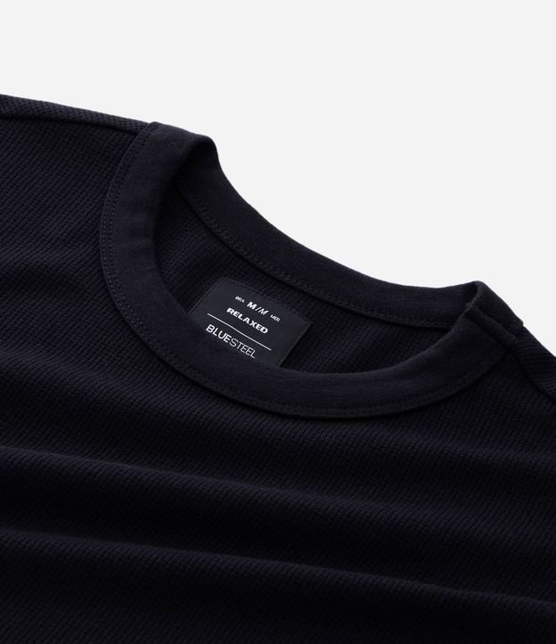 Remera Relaxed en Algodón con Textura de Mini Waffle 8