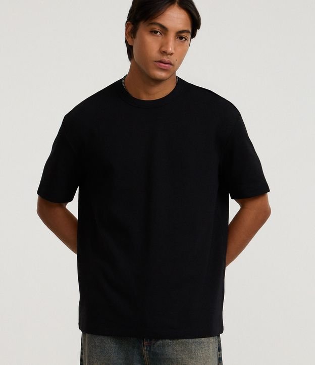 Remera Relaxed en Algodón con Textura de Mini Waffle 2
