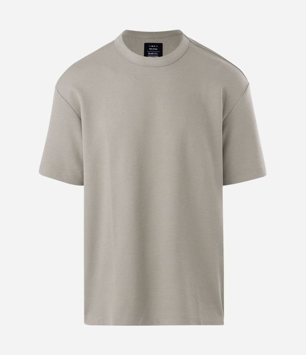 Remera Relaxed en Algodón con Textura de Mini Waffle 5