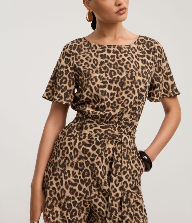 Enterito en Airflow con Lazo y Estampa Leopardo 4