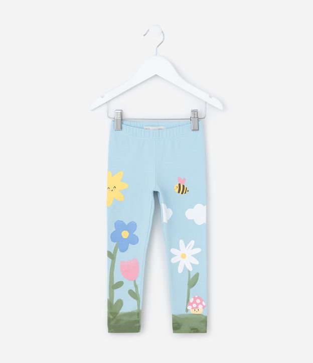 Pantalón Legging Infanitl en Cotton con Estampa de la Natureza - Talle 1 A 6 años 2