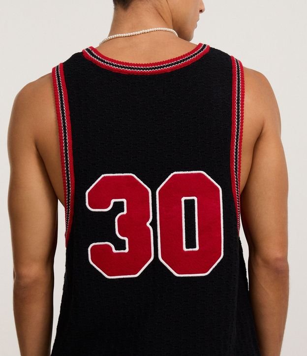 Musculosa Sportcore en Punto con Número 30 y Bies contrastante 6