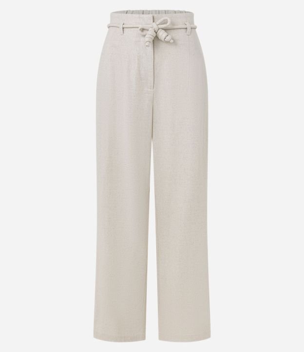 Pantalón Pantalona en Viscolino con Cinturón Cuerda 6