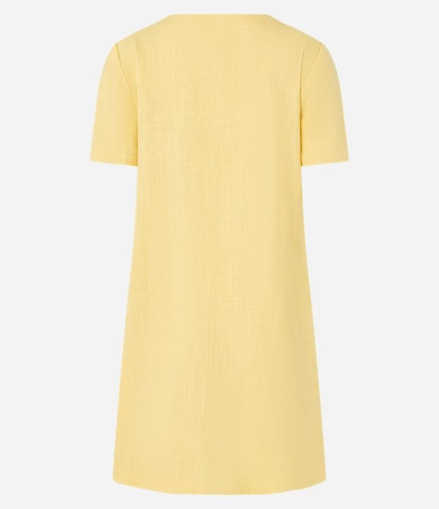 Vestido T-Shirt en Viscolino con Escote V 6