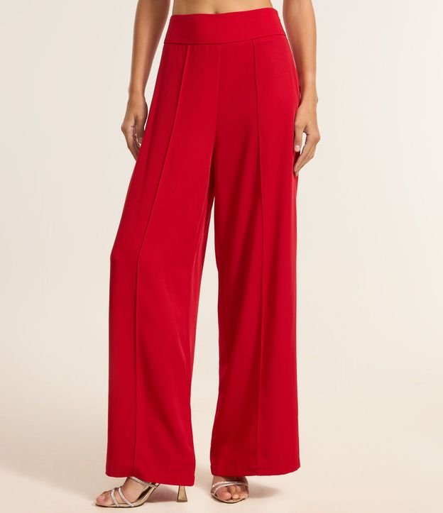Pantalón Pantalona en Crepé con Friso Delantero 3