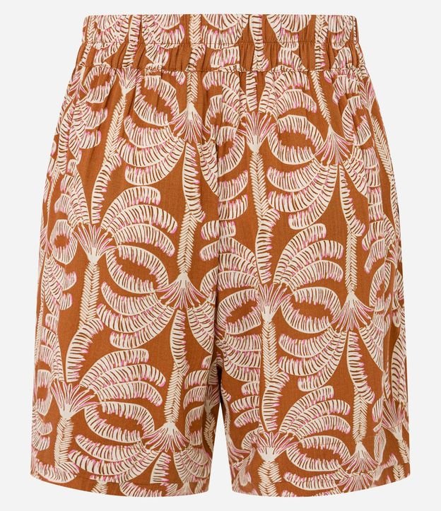 Short Cintura Alta en Viscosa con Estampa Palmeras 6