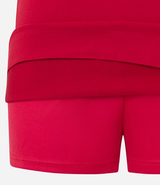 Short Pollera en Bengalina con Cinturón y Encaje 9
