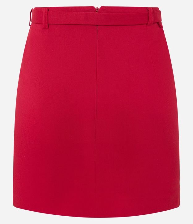 Short Pollera en Bengalina con Cinturón y Encaje 10