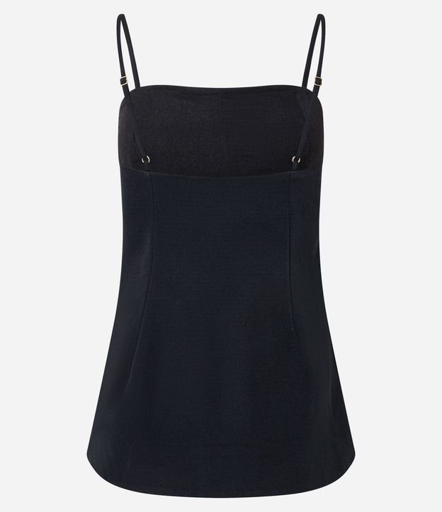 Blusa Sastrería de Bretel con Escote Recto y Botones Forrados 5